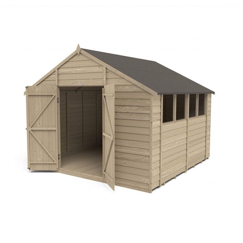 10×10 Overlap Pressure Treated Apex Shed