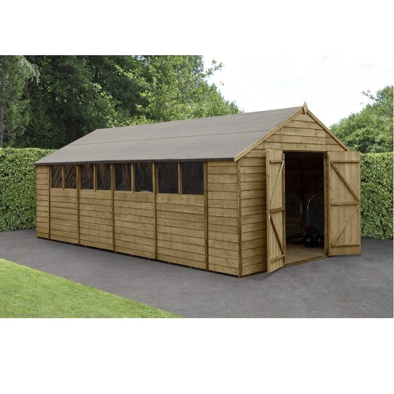 10×20 Overlap Pressure Treated  Apex Shed 