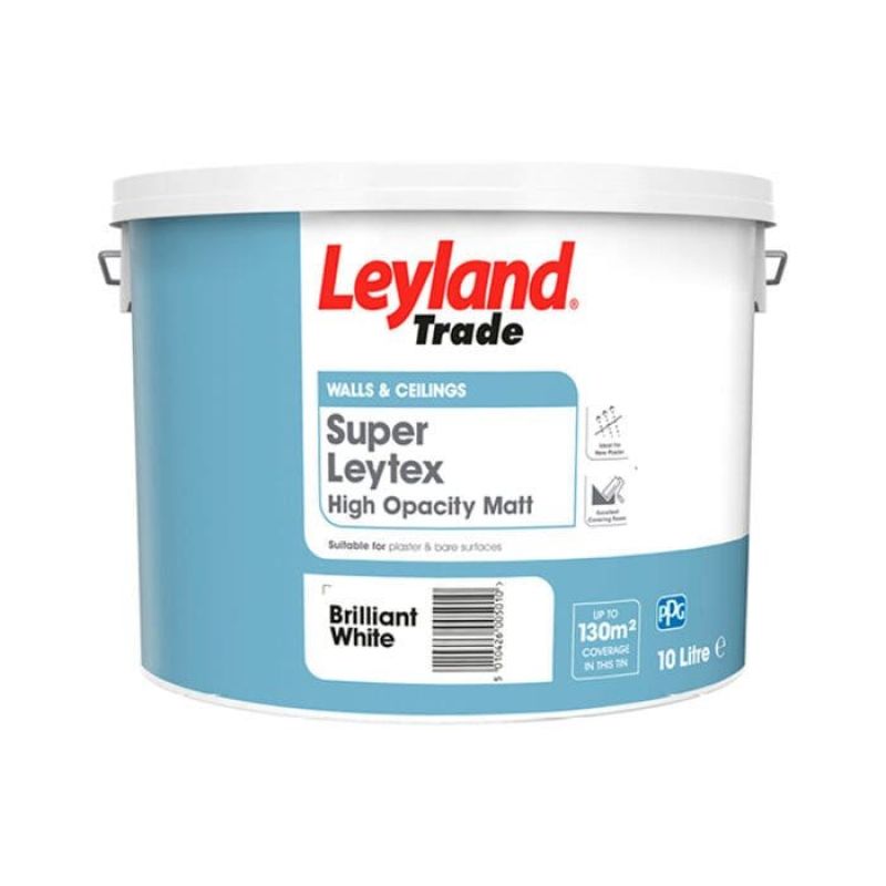 LEYLAND TRADE SUPER LEYTEX MATT B/WHITE 10LTR 264706