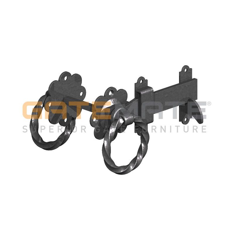BIRKDALE GM TWISTED RING GATE LATCHES 6" 150MM E/BLAC P72
