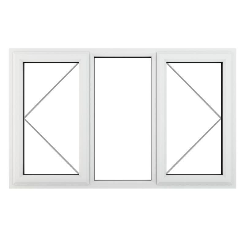 WHITE PVC-U SIDE HUNG FIXED CENTRE WINDOW