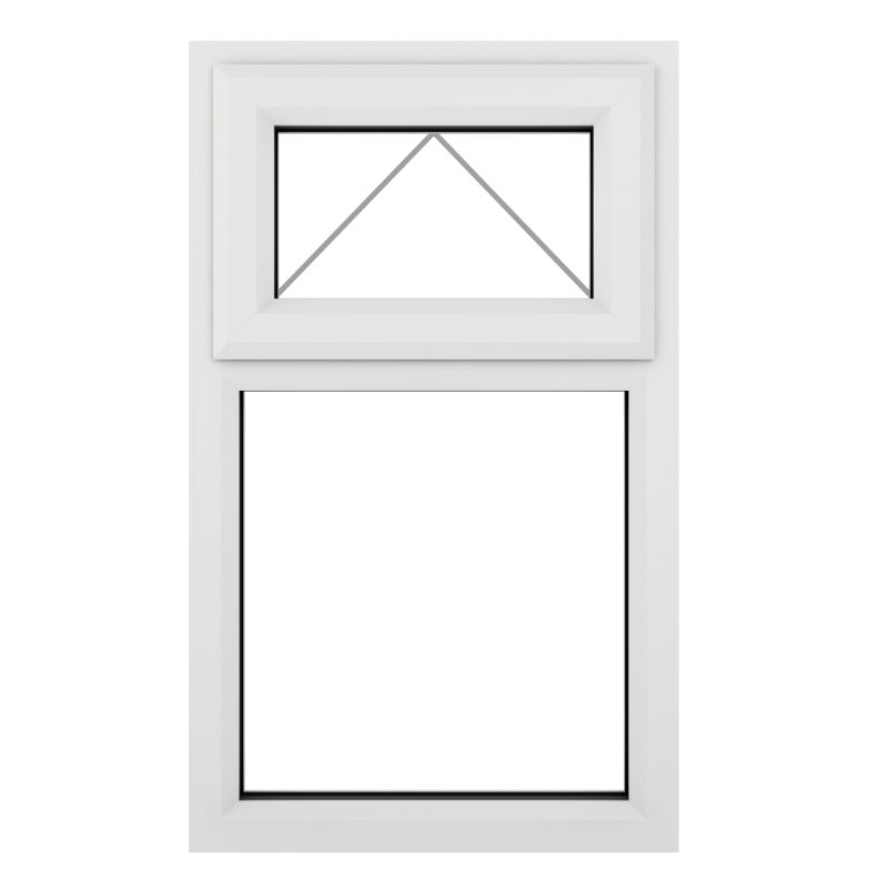 WHITE PVC-U TOP HUNG OPENER WINDOW