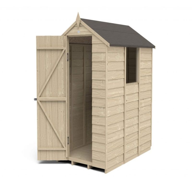6×4 Overlap Pressure Treated  Apex Shed