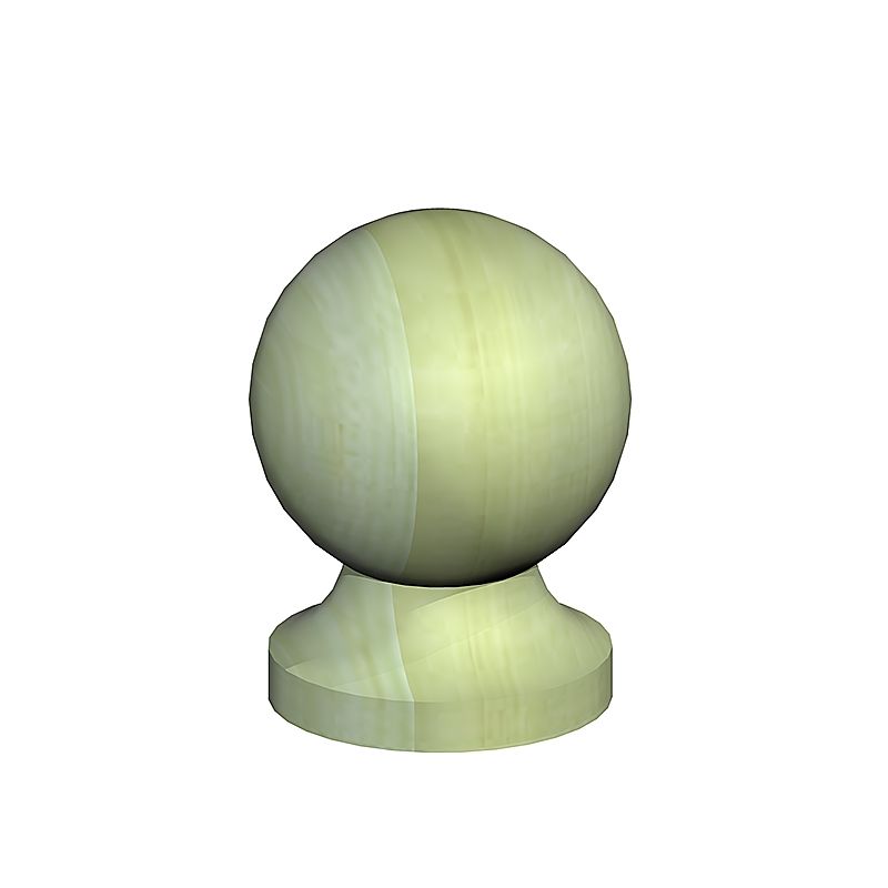 BIRKDALE POST BALL & COLLAR FINIAL 3" 75MM GREEN TREATED