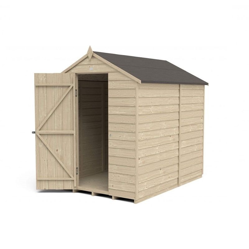 7×5 Overlap Pressure Treated Apex Shed - No Window 