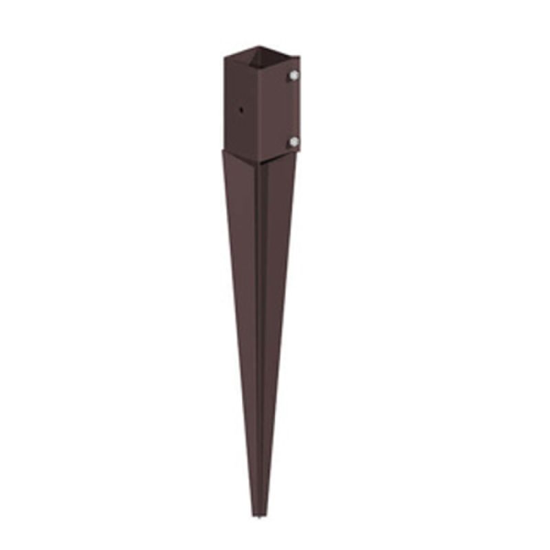 75 x75 x 600MM BROWN CLAMP POST SPIKE (3" POST ANCHOR)