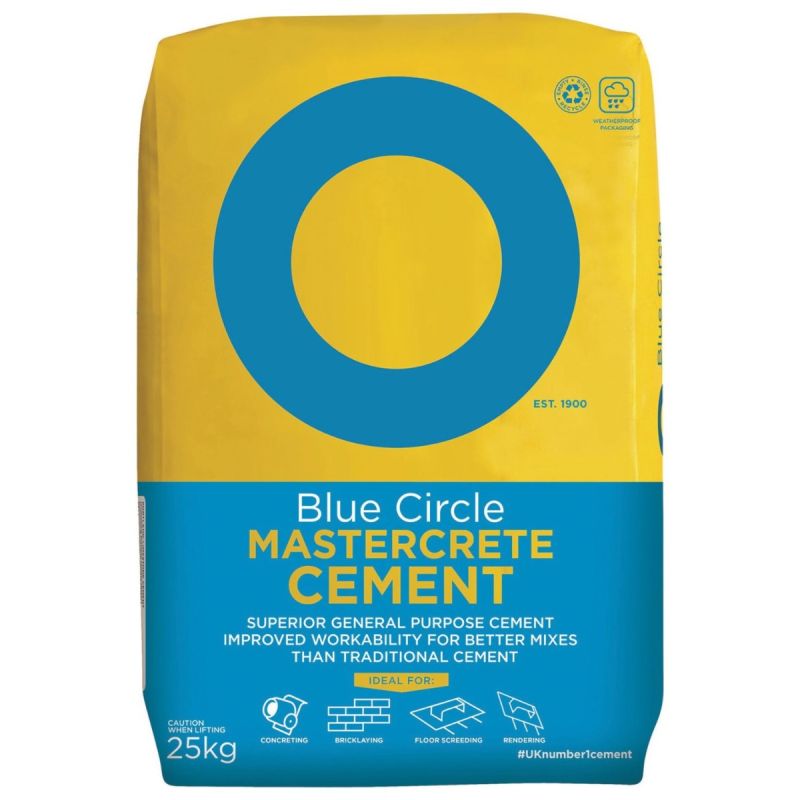 BLUE CIRCLE PLASTIC BAGGED 25KG PREMIUM CEMENT *PLEASE NOTE THIS ITEM IS NON REFUNDABLE*