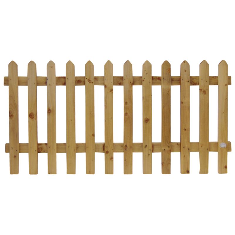 75MM (3") PALING POINTED PICKET FENCE PANEL 75MM GAP - 0.9 (3FT) X 6FT (1.83m)