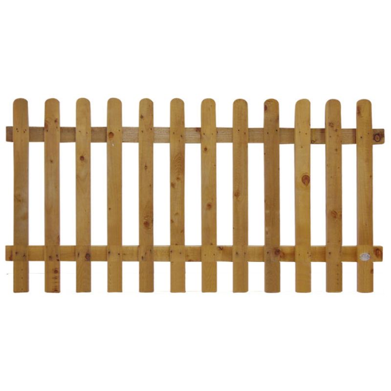 75MM (3") PALING ROUNDED PICKET FENCE PANEL 75MM GAP - 0.9 (3FT) X 6FT (1.83m)