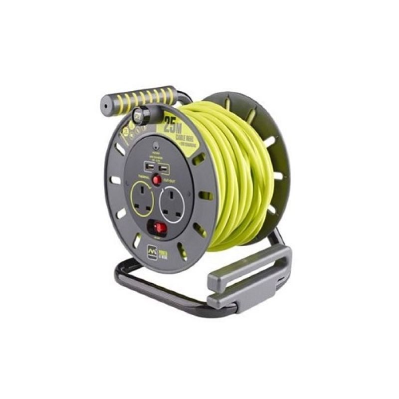 PRO XT 25M CABLE REEL WITH USB OMU25132USL-PX