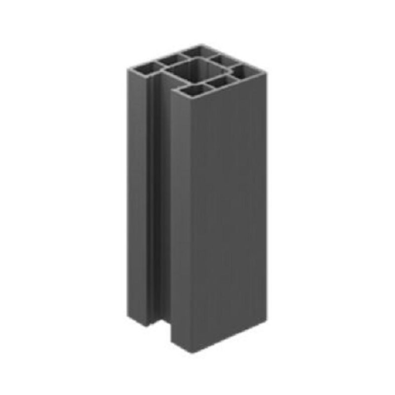 FENCE COMPOSITE MID GREY END POST 125MM X 125MM X 1940MM