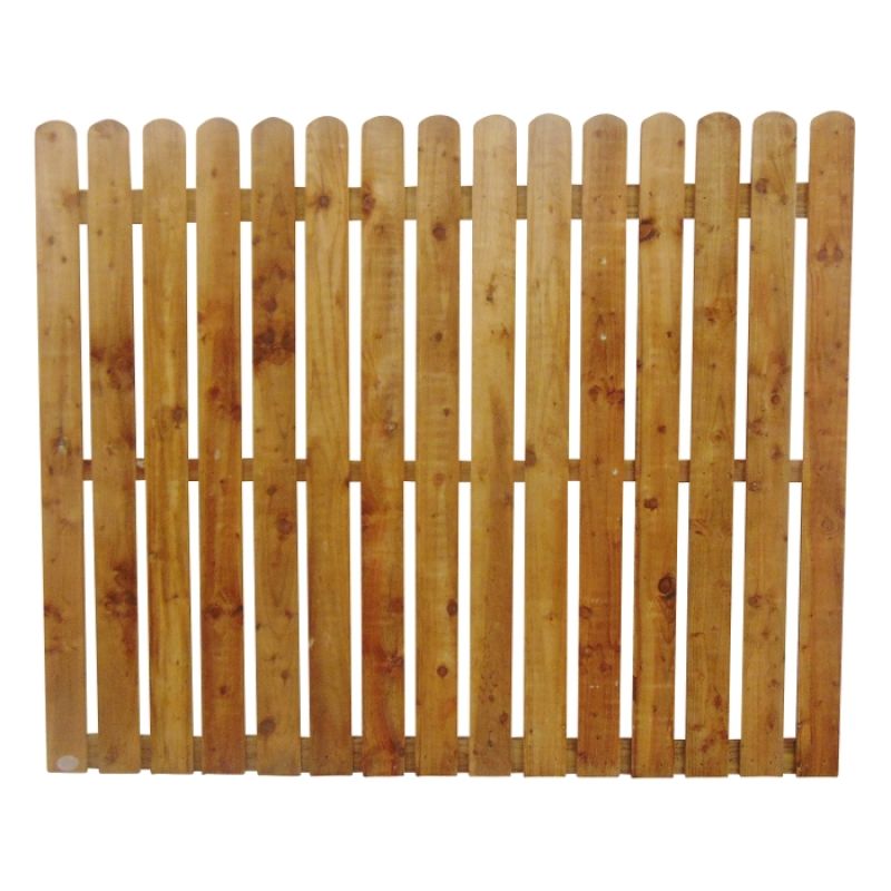 95MM (3 3/4") PALING ROUNDED PICKET FENCE PANEL 25MM GAP