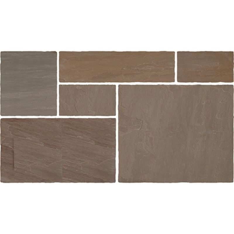 RAJ BLEND INDIAN STONE PATIO KIT 20.7 M2 PACK CLASSIC NOT TO BE SPOT LAYED FULL BED ONLY