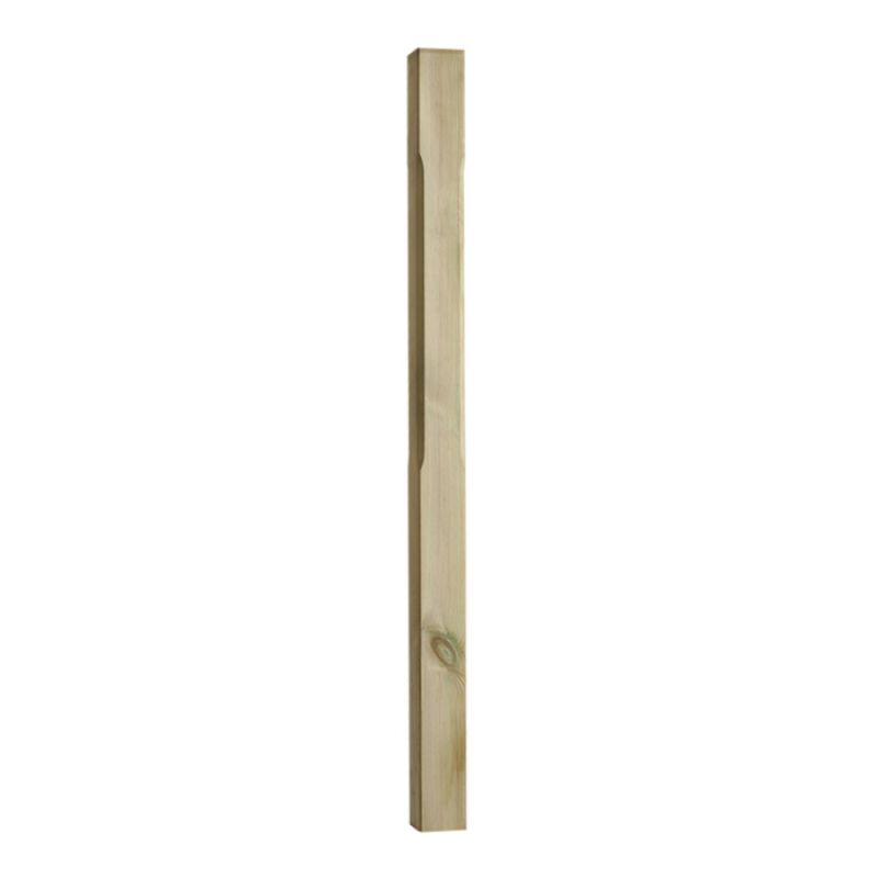82MM X 82MM X 1250MM GREEN TREATED STOP CHAMFERED DECKING NEWEL POST