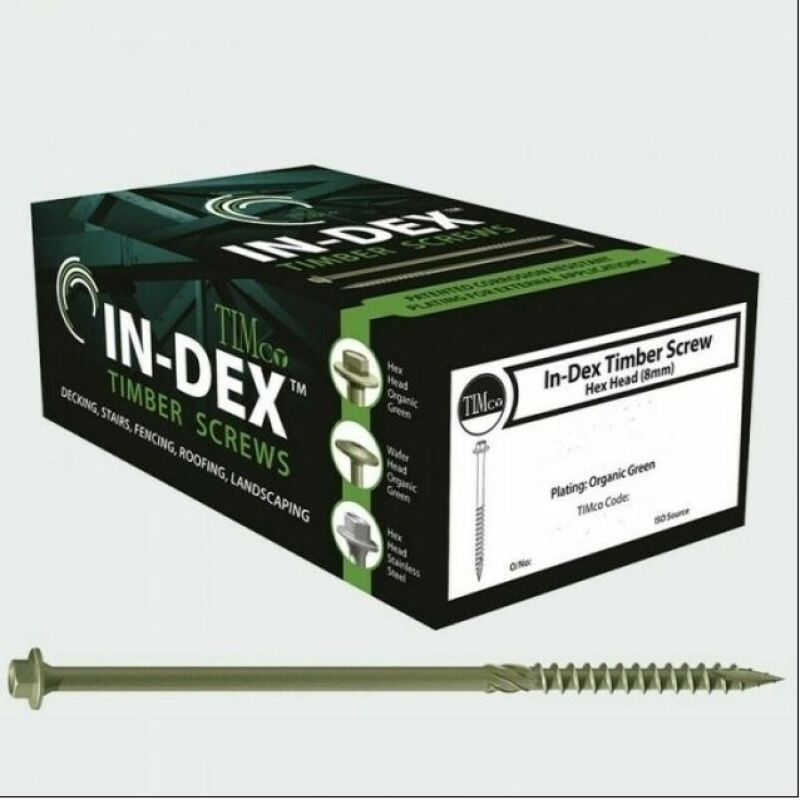 HEX INDEX SCREWS (BOX 50) 6.7 X 100MM 100IN